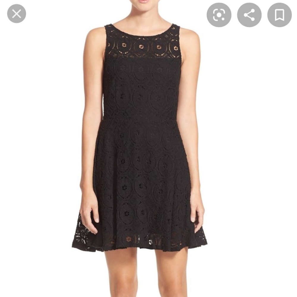 BB Dakota Cutout Navy Fit & Flare Dress 2